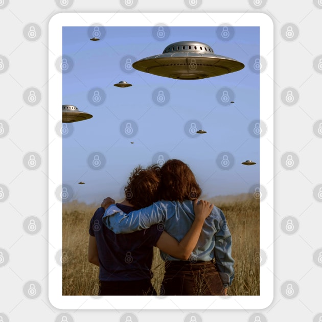 UFOs Friends Sticker by Megadorim